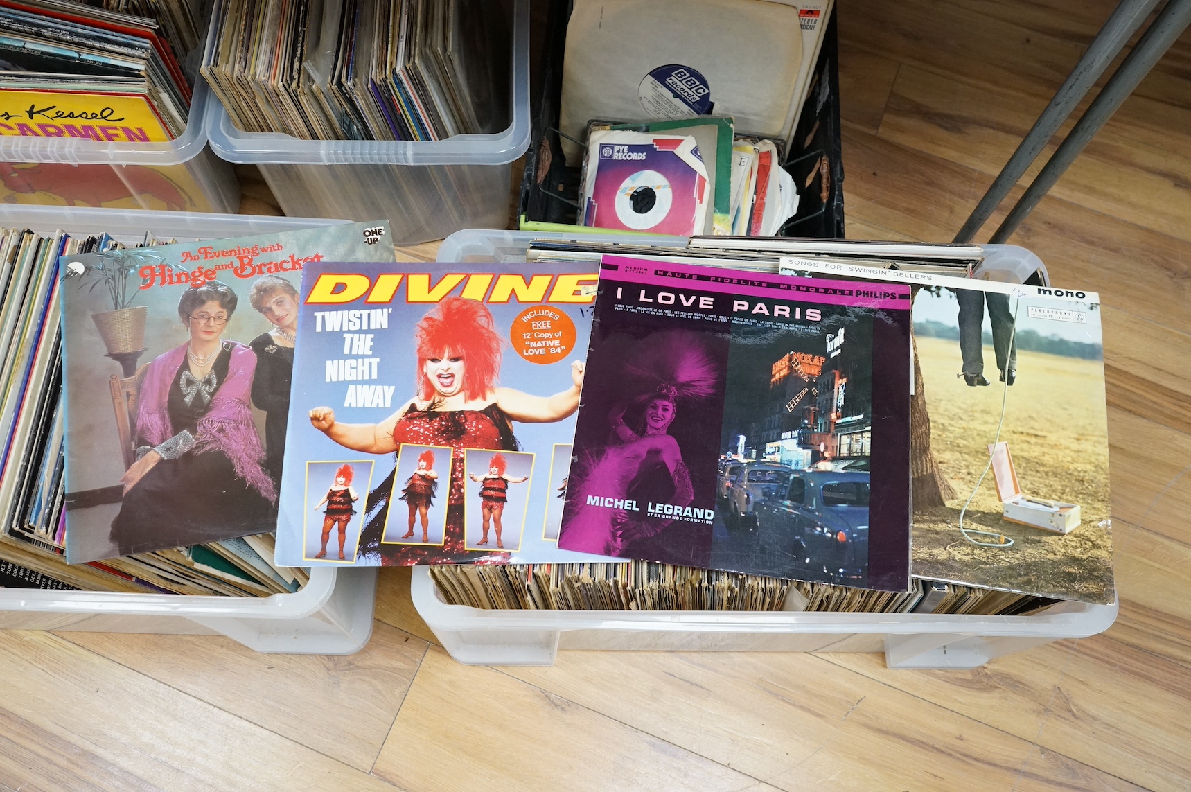 A large collection of LPs and 45 rpm records. Condition - varies